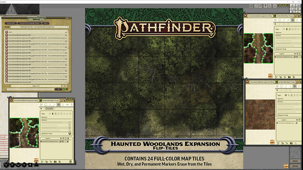 Fantasy Grounds - Pathfinder RPG - Flip-Tiles - Haunted Woodlands Expansion