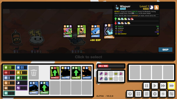 Screenshot of Kādomon: Hyper Auto Battlers Prologue