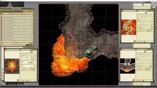 Fantasy Grounds - Pathfinder RPG - Flip-Tiles - Darklands Fire Caves Expansion