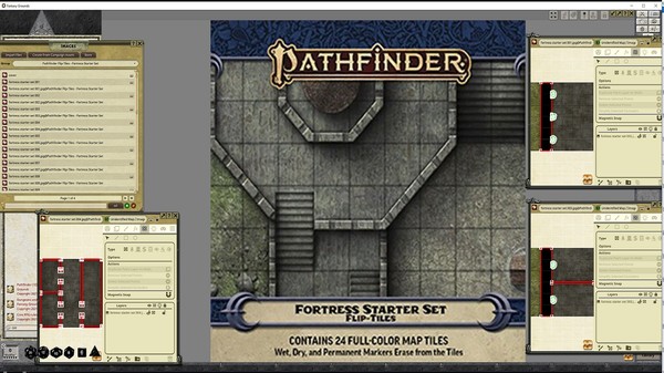 Fantasy Grounds - Pathfinder RPG - Flip-Tiles - Fortress Starter Set
