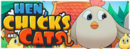HEN, CHICKS AND CATS