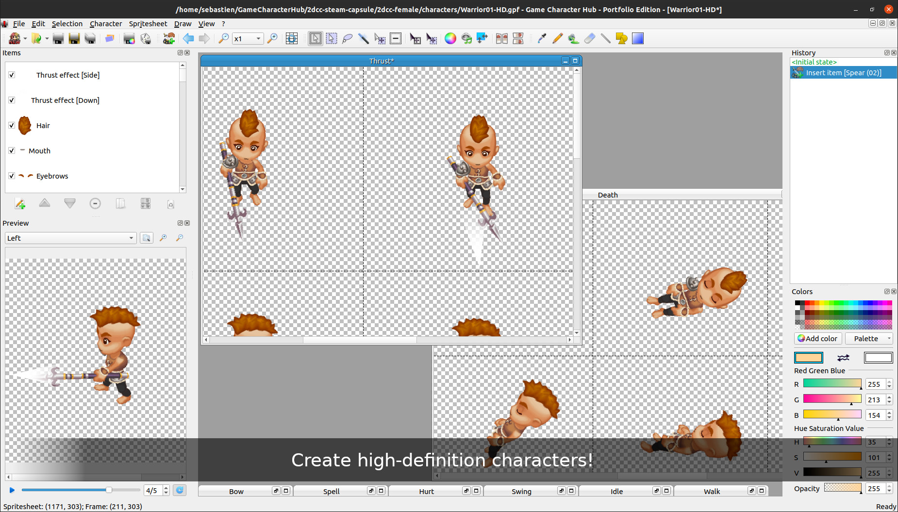 Game Character Hub PE 2D Customizable Character Female · 스팀