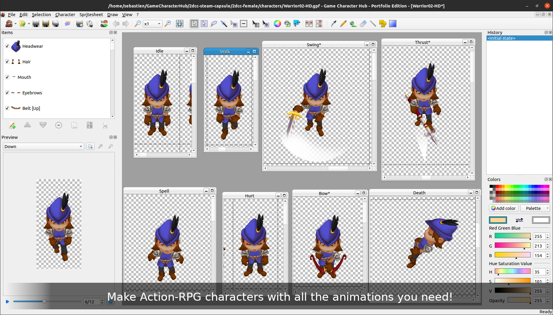 Game Character Hub PE: 2D Customizable Character - Female · 스팀