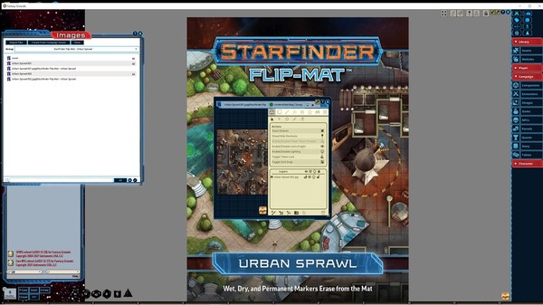Fantasy Grounds - Starfinder RPG - Flip-Mat - Urban Sprawl
