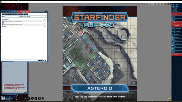 Fantasy Grounds - Starfinder RPG - Flip-Mat - Asteroid
