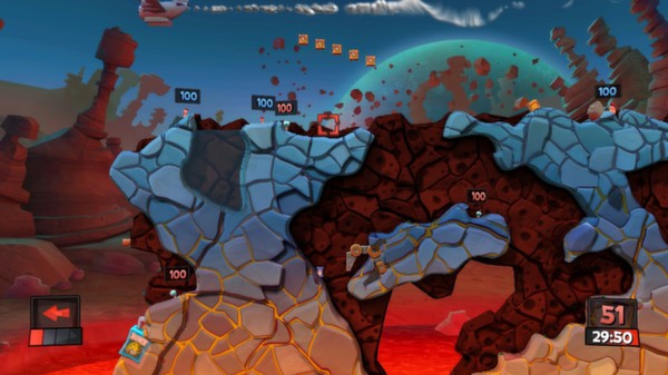 скриншот Worms Revolution - Mars Pack 2