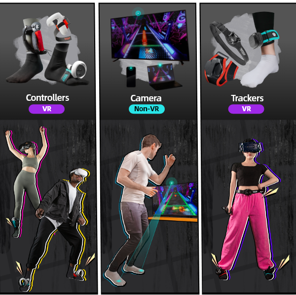 Dance Dash  Full Body VR Rhythm Game + Trackstraps by Rebuff