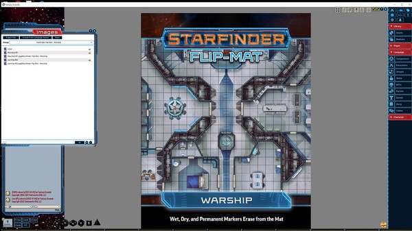 Fantasy Grounds - Starfinder RPG - Flipmat - Warship for steam