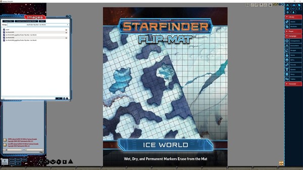 Fantasy Grounds - Starfinder RPG - Flipmat - Ice World