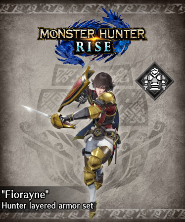 Monster Hunter Rise - "Fiorayne" Hunter layered armor set