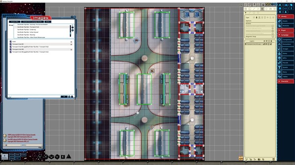 Fantasy Grounds - Starfinder RPG - FlipMat - Transport Hub