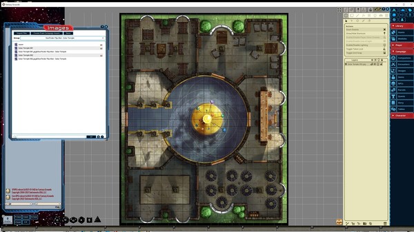 Fantasy Grounds - Starfinder RPG - FlipMat - Solar Temple