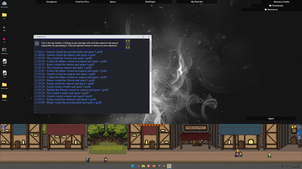 Скриншот из Desktopia: A Desktop Village Simulator