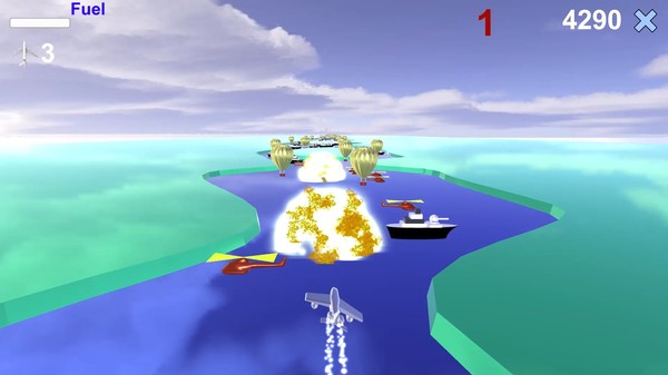 Скриншот из River Raid 3D