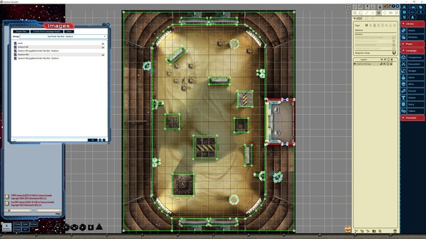 Fantasy Grounds - Starfinder RPG - FlipMat - Stadium