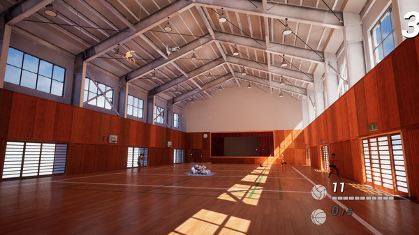 A game that saves the muscles caught in the ceiling of the gymnasium