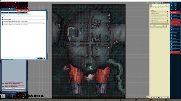 Fantasy Grounds - Starfinder RPG - FlipMat - Crashed Starship