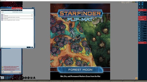 Fantasy Grounds - Starfinder RPG - FlipMat - Forest Moon