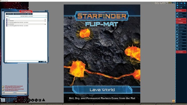 Fantasy Grounds - Starfinder RPG - FlipMat - Lava World