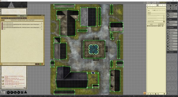 Fantasy Grounds - Pathfinder RPG - Pathfinder Flip-Map - Classic Village Square
