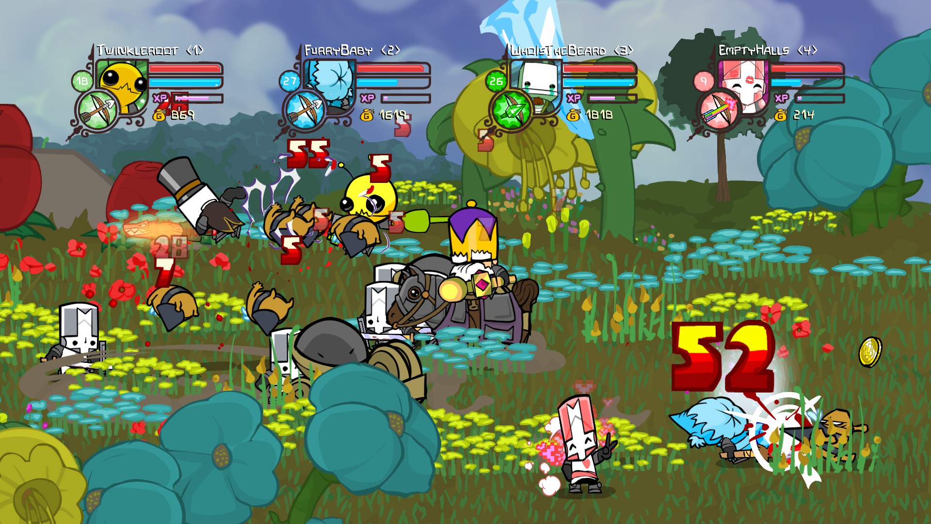 Playing as 2 players simultaneously : r/castlecrashers