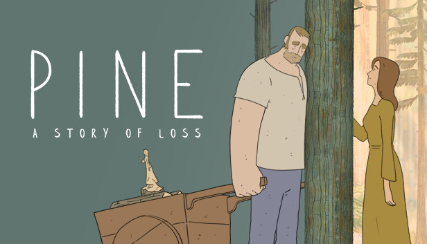 Imagen de la cápsula de "Pine: A Story of Loss" que utilizó RoboStreamer para las transmisiones en Steam