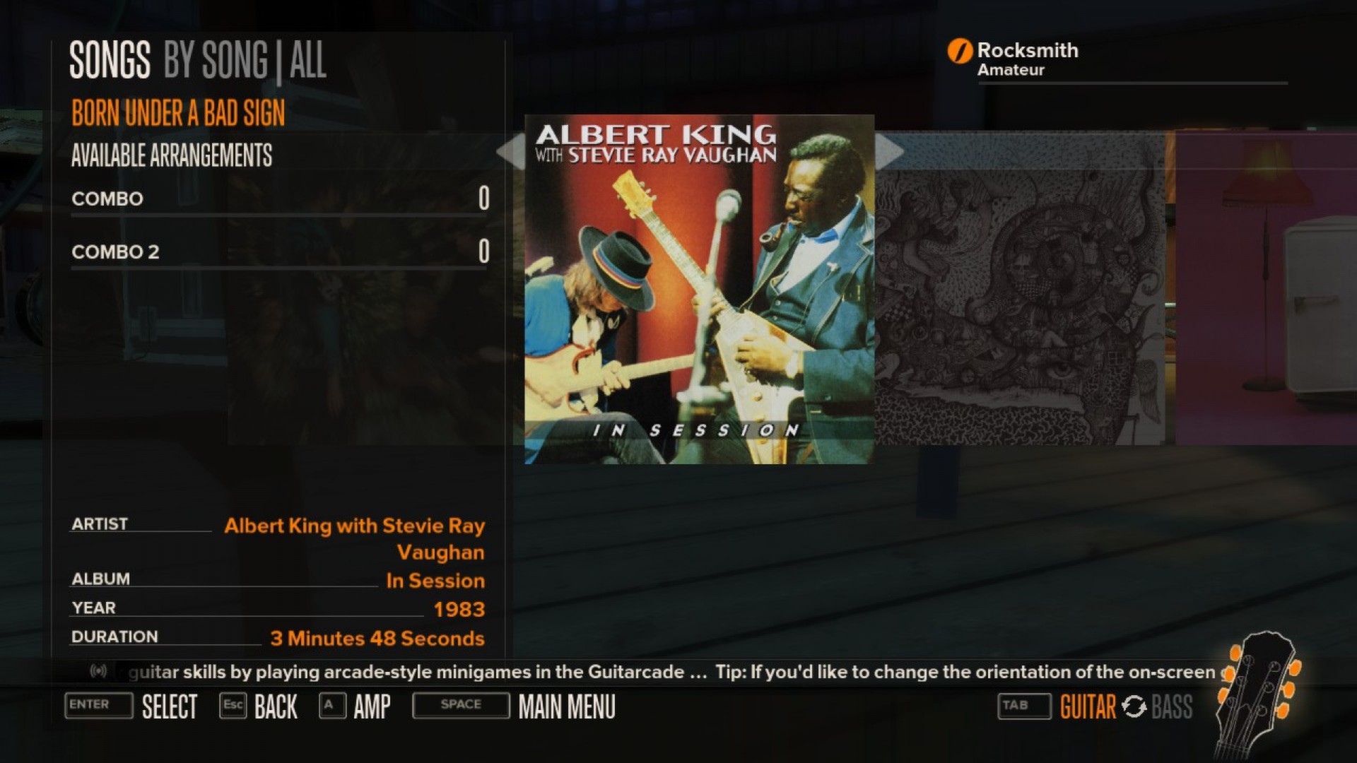 Rocksmith - Albert King with Stevie Ray Vaughan - Born Under a Bad Sign Featured Screenshot #1