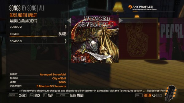 Rocksmith - Avenged Sevenfold - Beast and the Harlot for steam