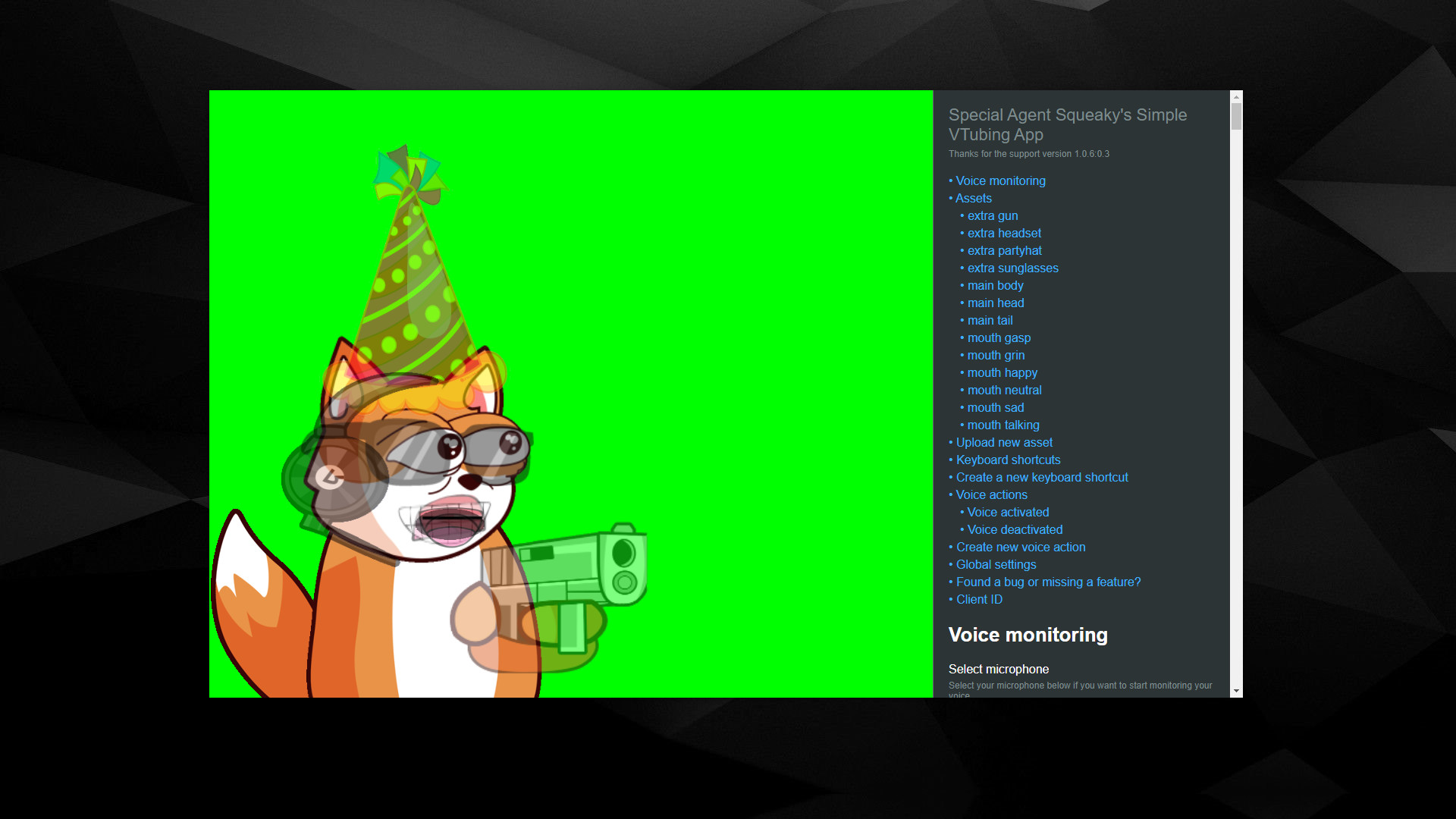 Special Agent Squeaky's Simple VTubing App PC gameplay screenshot 5 of 5
