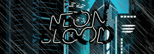 PRESENTATION - Neon Blood 12 gif logo lluvia ENG | RPG Jeuxvidéo