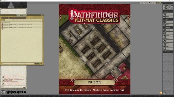 Fantasy Grounds - Pathfinder RPG - Pathfinder Flip-Mat - Classic Prison