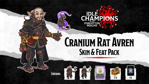 Idle Champions - Cranium Rat Avren Skin & Feat Pack