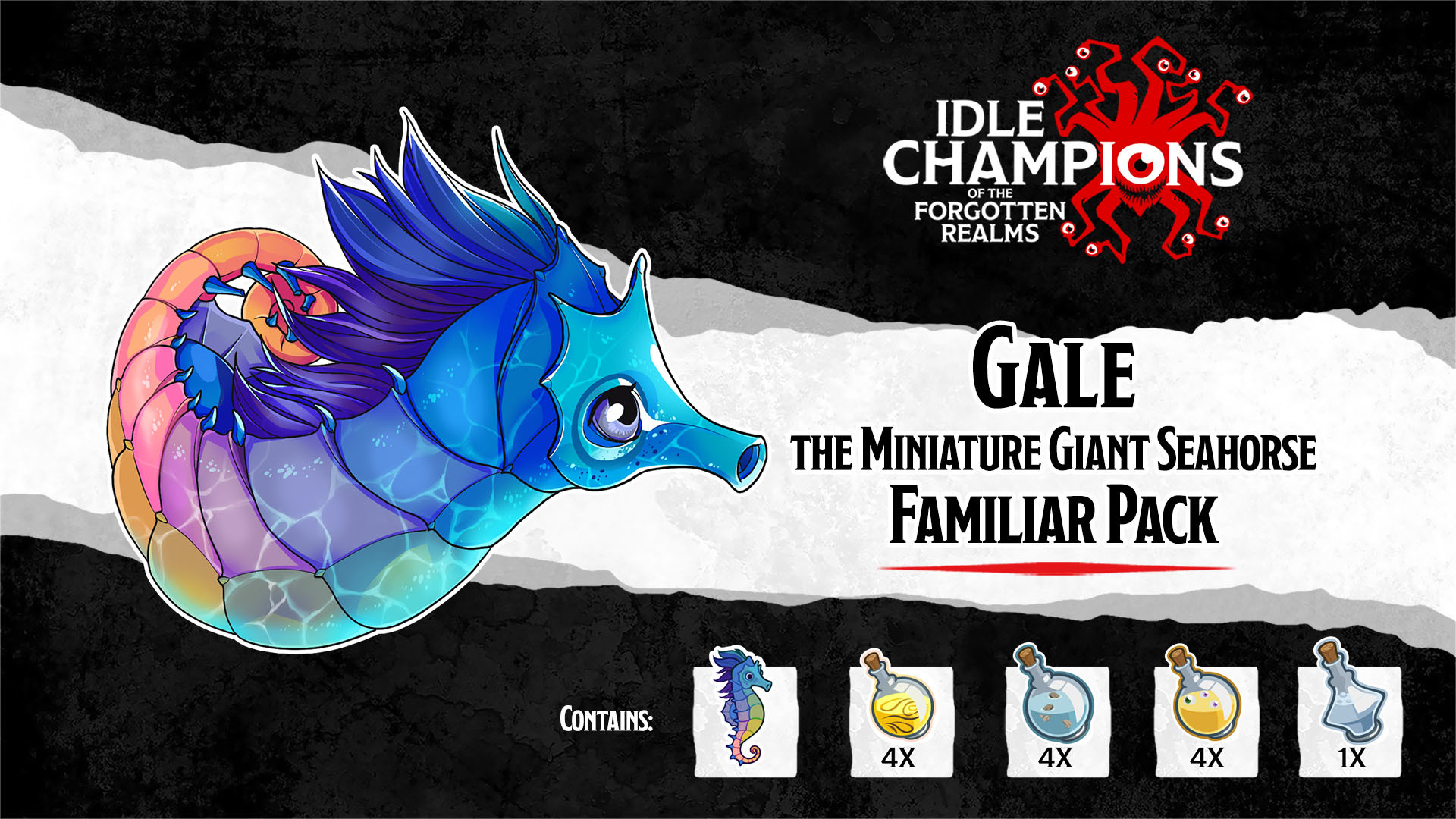 Idle Champions - Gale the Miniature Giant Seahorse Familiar Pack Featured Screenshot #1