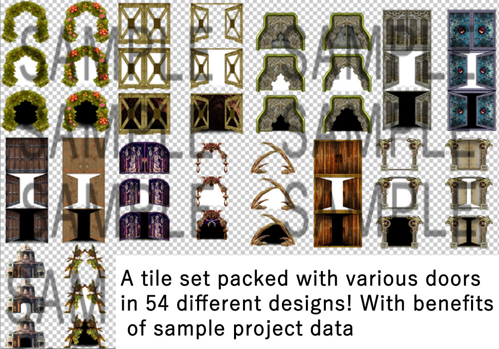 RPG Maker MV - NATHUHARUCA Door Tilesets #6