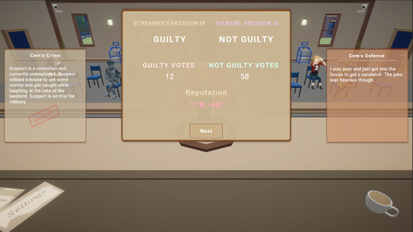 Streamer's Court game for Linux 1