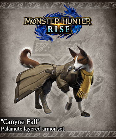 Monster Hunter Rise - "Canyne Fall" Palamute Layered Armor Set