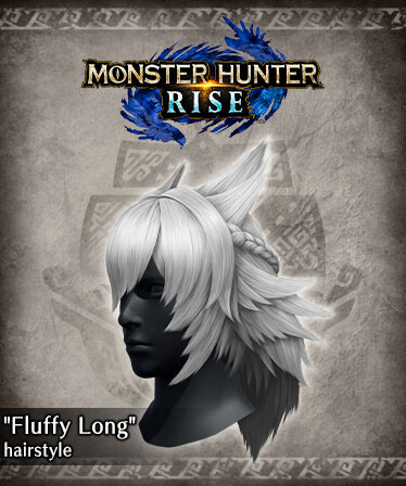 Monster Hunter Rise - "Fluffy Long" hairstyle