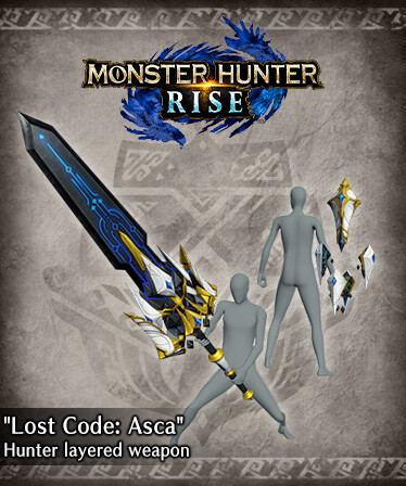 Monster Hunter Rise - "Lost Code: Asca" Hunter layered weapon (Great Sword)
