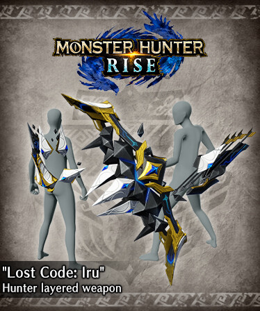 Monster Hunter Rise - "Lost Code: Iru" Hunter layered weapon (Bow)