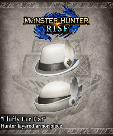 Monster Hunter Rise - "Fluffy Fur Hat" Hunter layered armor piece