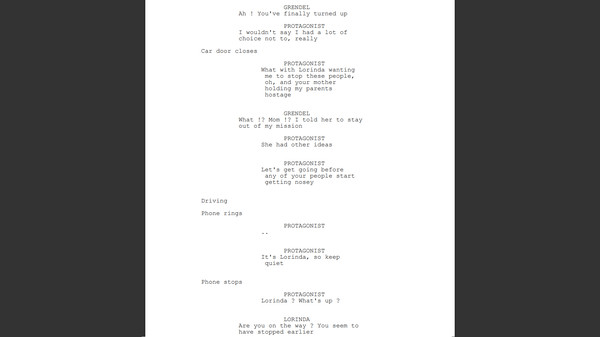 WTC : Relentless Protagonist Script WTC : Relentless Protagonist Script