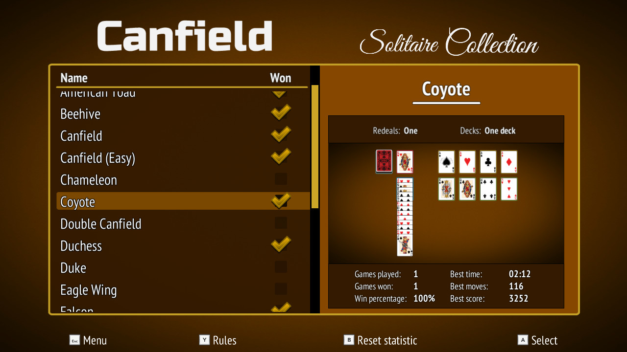 Canfield Solitaire Collection - Win/Mac/Linux - (Steam)