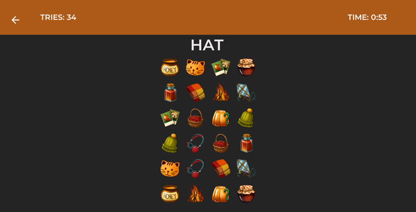 Classic Memory Game - Autumn