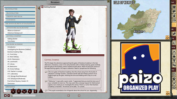 Fantasy Grounds - Pathfinder 2 RPG - Pathfinder Society Scenario #2-09: The Seven Secrets of Dacilane Academy