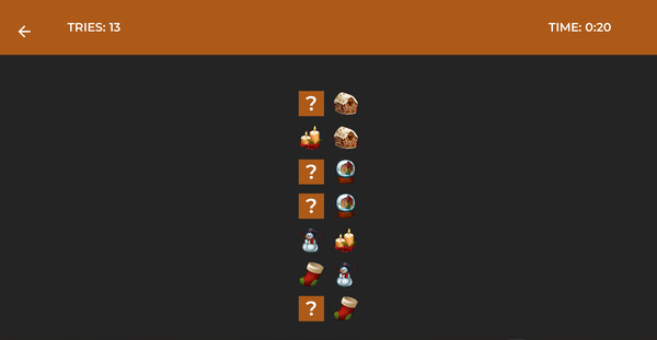 Classic Memory Game - Winter