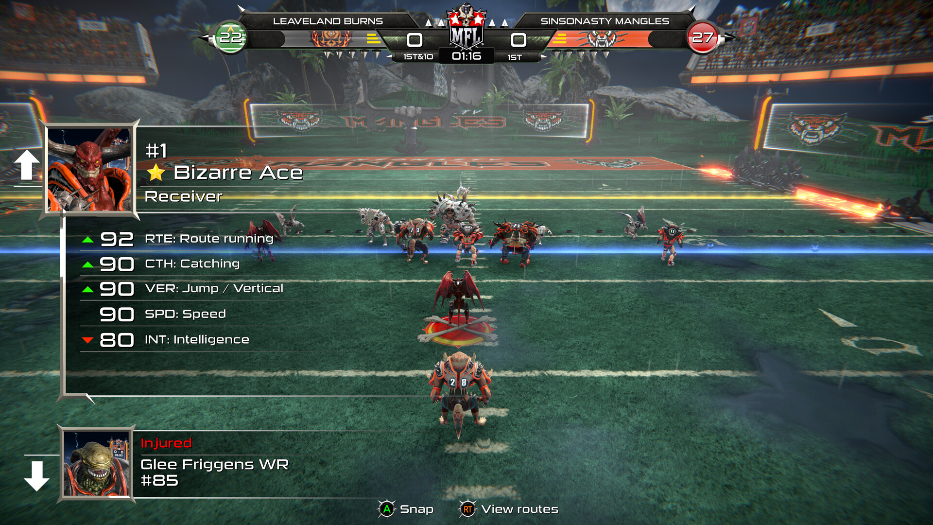 Mutant Football League: Sinsonasty Mangles no Steam