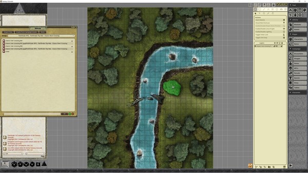Fantasy Grounds - Pathfinder RPG - Pathfinder Flip-Mat - Classic River Crossing