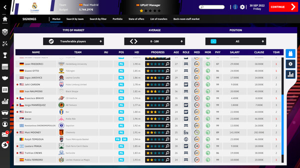 Скриншот из International Basketball Manager 23
