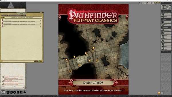Fantasy Grounds - Pathfinder RPG - Pathfinder Flip-Mat - Classics Darklands