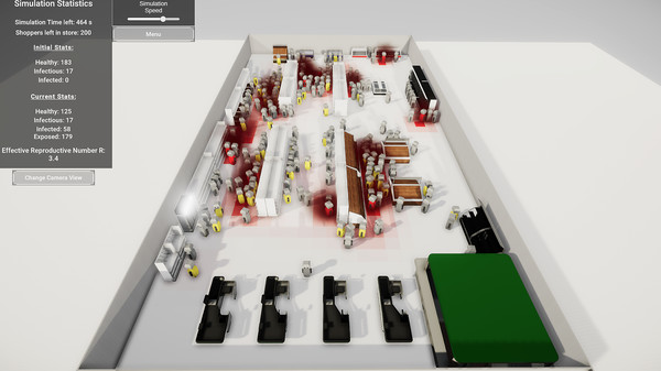 Скриншот из COVID Simulation